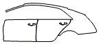 Door and Rear Fender Kit pattern for the 2019 Cadillac CTS