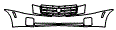 Grille and Bumper Kit pattern for the 2003 Cadillac CTS