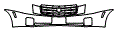 Grille and Bumper Kit pattern for the 2003 Cadillac CTS