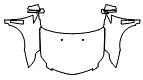 Full Hood, Fender and Mirror Kit pattern for the 2012 Cadillac SRX