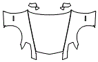 Full Hood, Fender and Mirror Kit pattern for the 2004 Cadillac XLR