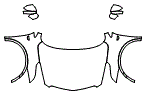 Full Hood, Fender and Mirror Kit pattern for the 2018 Cadillac XT5