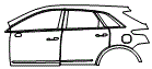 Door and Rear Fender Kit pattern for the 2026 Cadillac XT5