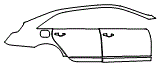 Door and Rear Fender Kit pattern for the 2020 Cadillac CT6