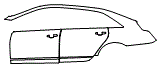 Door and Rear Fender Kit pattern for the 2020 Cadillac CT6