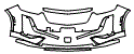 Bumper Kit pattern for the 2025 Cadillac XT6