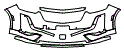 Bumper Kit pattern for the 2025 Cadillac XT6