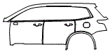 Door and Rear Fender Kit pattern for the 2025 Cadillac XT6