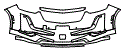 Bumper Kit pattern for the 2025 Cadillac XT6