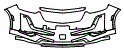 Bumper Kit pattern for the 2025 Cadillac XT6