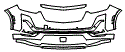 Bumper Kit pattern for the 2025 Cadillac XT6