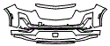 Bumper Kit pattern for the 2025 Cadillac XT6