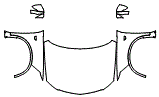 Full Hood, Fender and Mirror Kit pattern for the 2025 Cadillac XT6