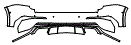 Rear Bumper Kit pattern for the 2025 Cadillac XT6