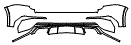 Rear Bumper Kit pattern for the 2025 Cadillac XT6