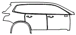 Door and Rear Fender Kit pattern for the 2025 Cadillac XT6