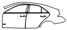 Door and Rear Fender Kit pattern for the 2026 Cadillac CT4