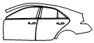Door and Rear Fender Kit pattern for the 2026 Cadillac CT4