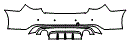 Rear Bumper Kit pattern for the 2024 Infiniti Q50