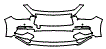Bumper Kit pattern for the 2024 Infiniti Q50