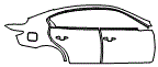 Door and Rear Fender Kit pattern for the 2024 Infiniti Q50