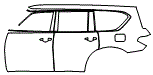 Door and Rear Fender Kit pattern for the 2019 Infiniti QX80
