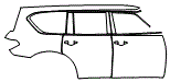 Door and Rear Fender Kit pattern for the 2019 Infiniti QX80