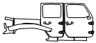 Door and Rear Fender Kit pattern for the 2026 Jeep Wrangler