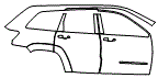 Rear Fender and Door Kit pattern for the 2022 Jeep Grand Cherokee WK (Previous Generation)