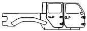 Door and Rear Fender Kit pattern for the 2026 Jeep Gladiator