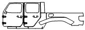 Door and Rear Fender Kit pattern for the 2026 Jeep Gladiator
