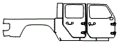 Door and Rear Fender Kit pattern for the 2026 Jeep Gladiator