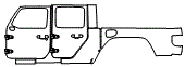 Door and Rear Fender Kit pattern for the 2026 Jeep Gladiator