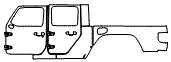 Door and Rear Fender Kit pattern for the 2021 Jeep Gladiator
