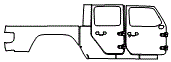 Door and Rear Fender Kit pattern for the 2021 Jeep Gladiator