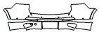 Rear Bumper Kit pattern for the 2021 Jeep Grand Cherokee L