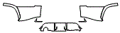 Rear Bumper Kit pattern for the 2026 Lexus LX