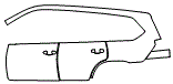 Door and Rear Fender Kit pattern for the 2016 Lexus LX