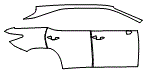 Door, Rear Fender and A-Pillar Kit pattern for the 2016 Lexus RX