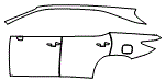 Door, Rear Fender and A-Pillar Kit pattern for the 2021 Lexus RX