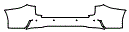 Rear Bumper Kit pattern for the 2021 Lexus RX