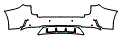 Rear Bumper Kit pattern for the 2016 Lexus RX
