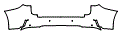 Rear Bumper Kit pattern for the 2016 Lexus RX