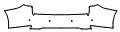 Rear Bumper Kit pattern for the 2021 Lexus RX
