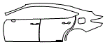 Door and Rear Fender Kit pattern for the 2019 Lexus ES