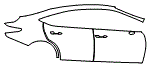 Door and Rear Fender Kit pattern for the 2019 Lexus ES