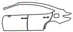 Door and Rear Fender Kit pattern for the 2019 Lexus ES