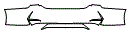 Rear Bumper Kit pattern for the 2019 Lexus ES