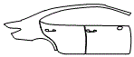 Door and Rear Fender Kit pattern for the 2018 Lexus ES 300h
