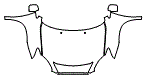 Hood, Fender and Mirror Kit pattern for the 2008 Lexus RX 350